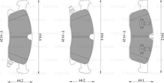 BOSCH 0 986 AB1 736 - Kit pastiglie freno, Freno a disco www.autoricambit.com