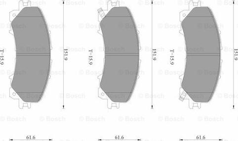 BOSCH 0 986 AB3 542 - Kit pastiglie freno, Freno a disco www.autoricambit.com