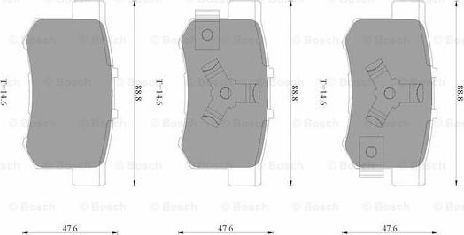 BOSCH 0 986 AB3 525 - Kit pastiglie freno, Freno a disco www.autoricambit.com