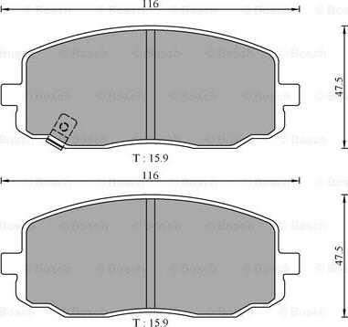 BOSCH 0 986 AB3 057 - Kit pastiglie freno, Freno a disco www.autoricambit.com