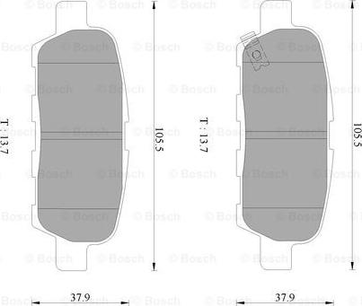 BOSCH 0 986 AB3 104 - Kit pastiglie freno, Freno a disco www.autoricambit.com