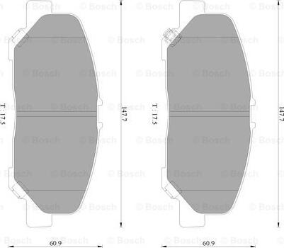 BOSCH 0 986 AB2 448 - Kit pastiglie freno, Freno a disco www.autoricambit.com