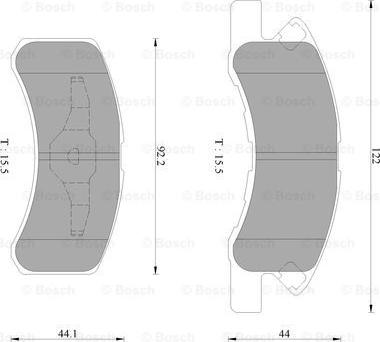 BOSCH 0 986 AB2 417 - Kit pastiglie freno, Freno a disco www.autoricambit.com