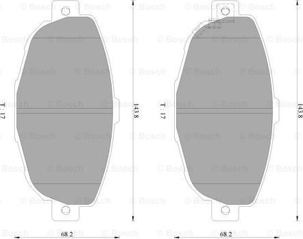 BOSCH 0 986 AB2 487 - Kit pastiglie freno, Freno a disco www.autoricambit.com