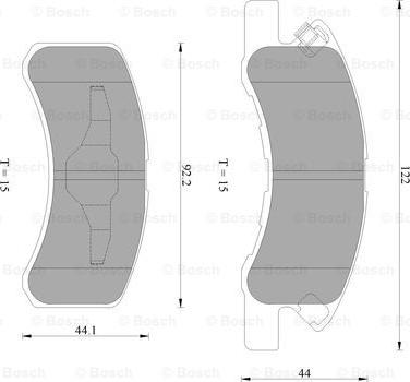 BOSCH 0 986 AB2 421 - Kit pastiglie freno, Freno a disco www.autoricambit.com