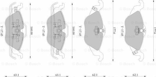 BOSCH 0 986 AB2 517 - Kit pastiglie freno, Freno a disco www.autoricambit.com