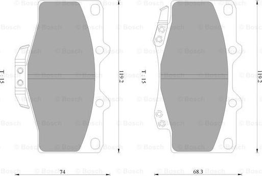 BOSCH 0 986 AB2 057 - Kit pastiglie freno, Freno a disco www.autoricambit.com