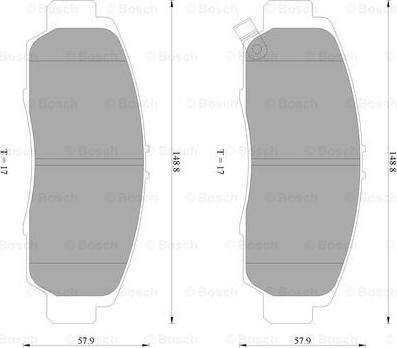 BOSCH 0 986 AB2 381 - Kit pastiglie freno, Freno a disco www.autoricambit.com