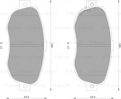 BOSCH 0 986 AB2 256 - Kit pastiglie freno, Freno a disco www.autoricambit.com