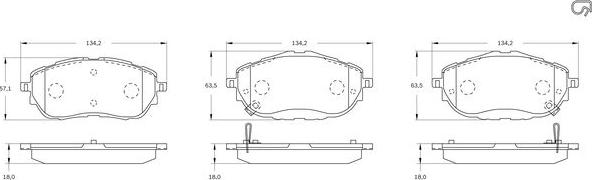 BOSCH 0 986 BB0 995 - Kit pastiglie freno, Freno a disco www.autoricambit.com