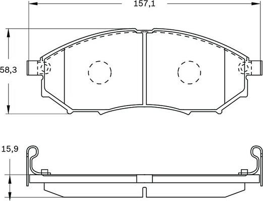 BOSCH 0 986 BB0 965 - Kit pastiglie freno, Freno a disco www.autoricambit.com