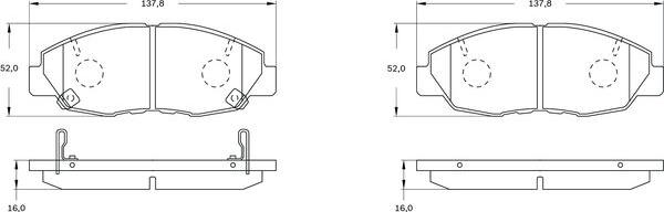 BOSCH 0 986 BB0 496 - Kit pastiglie freno, Freno a disco www.autoricambit.com