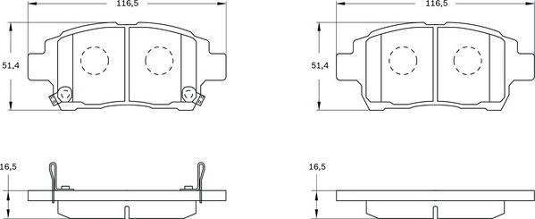 BOSCH 0 986 BB0 549 - Kit pastiglie freno, Freno a disco www.autoricambit.com