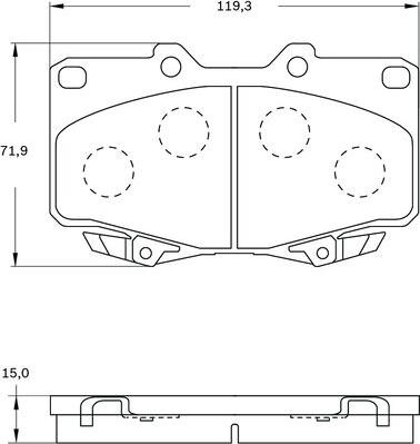 BOSCH 0 986 BB0 530 - Kit pastiglie freno, Freno a disco www.autoricambit.com