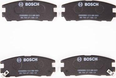 BOSCH 0 986 BB0 533 - Kit pastiglie freno, Freno a disco www.autoricambit.com