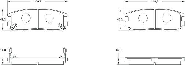 BOSCH 0 986 BB0 533 - Kit pastiglie freno, Freno a disco www.autoricambit.com