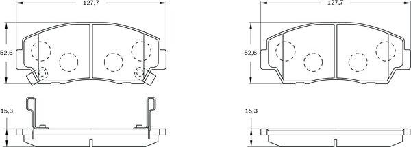 BOSCH 0 986 BB0 524 - Kit pastiglie freno, Freno a disco www.autoricambit.com