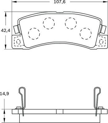 BOSCH 0 986 BB0 525 - Kit pastiglie freno, Freno a disco www.autoricambit.com