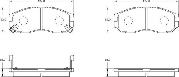 BOSCH 0 986 BB0 528 - Kit pastiglie freno, Freno a disco www.autoricambit.com