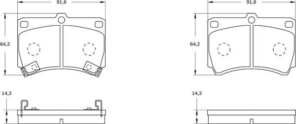 BOSCH 0 986 BB0 527 - Kit pastiglie freno, Freno a disco www.autoricambit.com