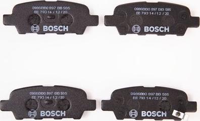 BOSCH 0 986 BB0 897 - Kit pastiglie freno, Freno a disco www.autoricambit.com