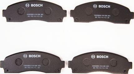 BOSCH 0 986 BB0 834 - Kit pastiglie freno, Freno a disco www.autoricambit.com