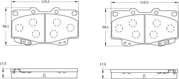 BOSCH 0 986 BB0 321 - Kit pastiglie freno, Freno a disco www.autoricambit.com