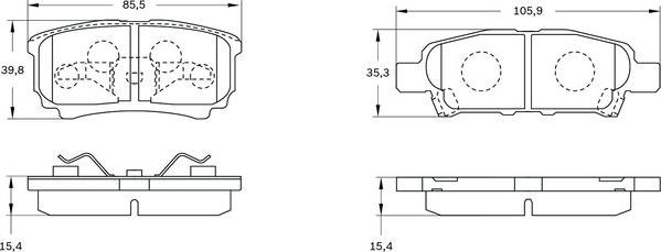 BOSCH 0 986 BB0 379 - Kit pastiglie freno, Freno a disco www.autoricambit.com