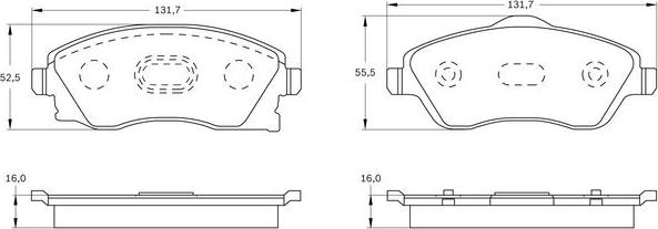 BOSCH 0 986 BB0 270 - Kit pastiglie freno, Freno a disco www.autoricambit.com