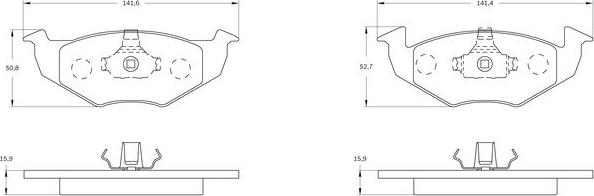 BOSCH 0 986 BB0 705 - Kit pastiglie freno, Freno a disco www.autoricambit.com