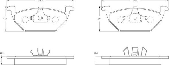 BOSCH 0 986 BB0 714 - Kit pastiglie freno, Freno a disco www.autoricambit.com