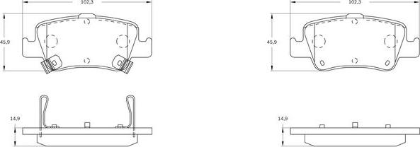 BOSCH 0 986 BB0 777 - Kit pastiglie freno, Freno a disco www.autoricambit.com