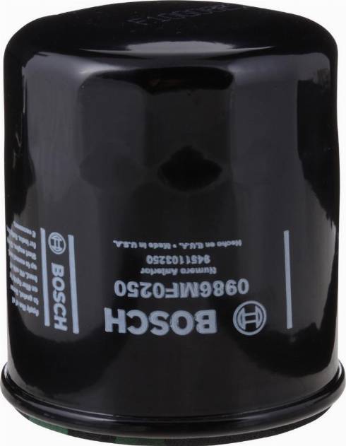 BOSCH 0 986 MF0 250 - Filtro olio www.autoricambit.com