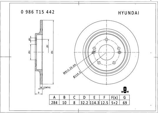 BOSCH 0 986 T15 442 - Discofreno www.autoricambit.com