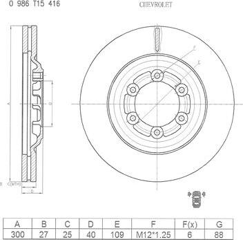 BOSCH 0 986 T15 416 - Discofreno www.autoricambit.com