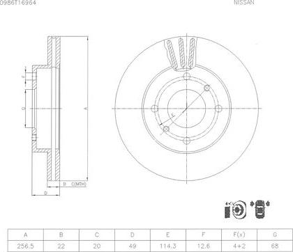 BOSCH 0 986 T16 964 - Discofreno www.autoricambit.com