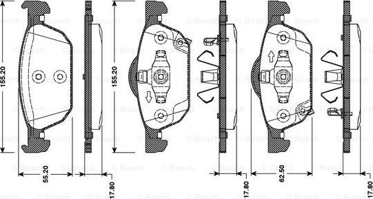 BOSCH 0 986 TB3 092 - Kit pastiglie freno, Freno a disco www.autoricambit.com