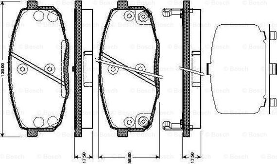 BOSCH 0 986 TB3 041 - Kit pastiglie freno, Freno a disco www.autoricambit.com