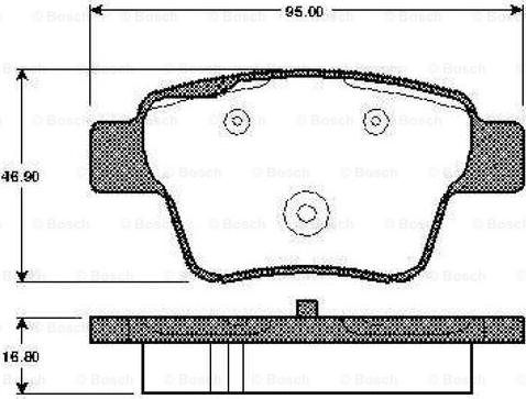 BOSCH 0 986 TB3 058 - Kit pastiglie freno, Freno a disco www.autoricambit.com