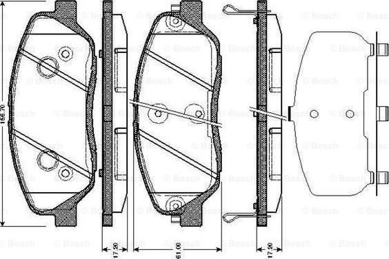 BOSCH 0 986 TB3 002 - Kit pastiglie freno, Freno a disco www.autoricambit.com