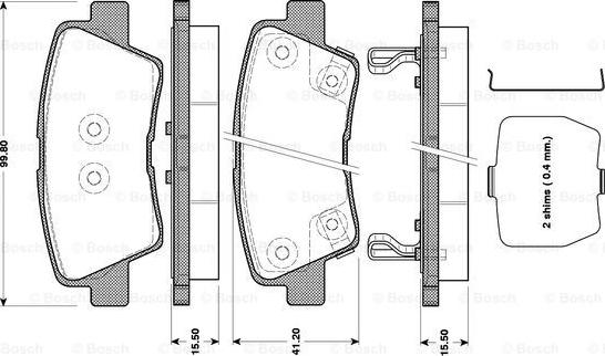 BOSCH 0 986 TB3 089 - Kit pastiglie freno, Freno a disco www.autoricambit.com