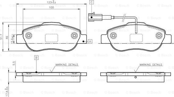 BOSCH 0 986 TB3 030 - Kit pastiglie freno, Freno a disco www.autoricambit.com