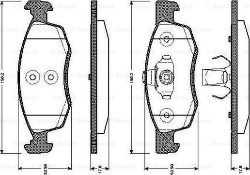 BOSCH 0 986 TB3 038 - Kit pastiglie freno, Freno a disco www.autoricambit.com