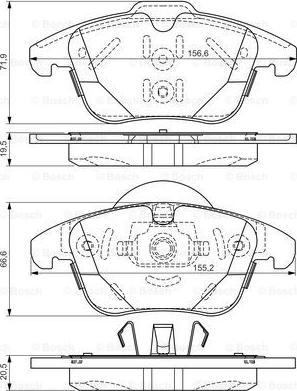 BOSCH 0 986 TB3 192 - Kit pastiglie freno, Freno a disco www.autoricambit.com