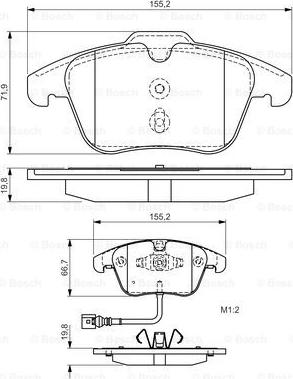 BOSCH 0 986 TB3 154 - Kit pastiglie freno, Freno a disco www.autoricambit.com