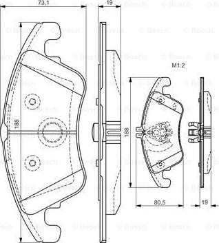 BOSCH 0 986 TB3 152 - Kit pastiglie freno, Freno a disco www.autoricambit.com