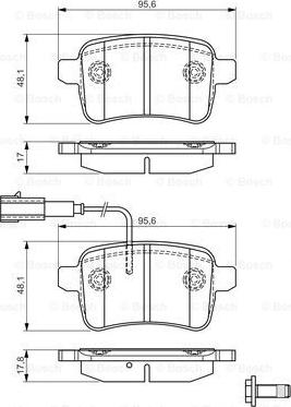 BOSCH 0 986 TB3 180 - Kit pastiglie freno, Freno a disco www.autoricambit.com