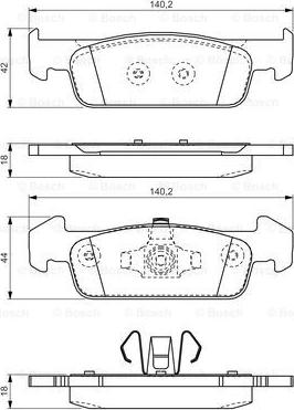 BOSCH 0 986 TB3 209 - Kit pastiglie freno, Freno a disco www.autoricambit.com