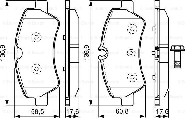 BOSCH 0 986 TB3 202 - Kit pastiglie freno, Freno a disco www.autoricambit.com