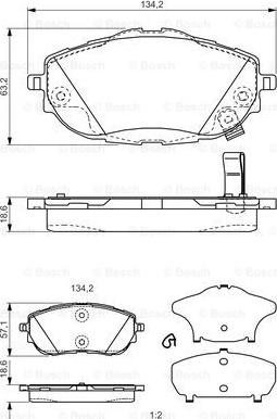 BOSCH 0 986 TB3 213 - Kit pastiglie freno, Freno a disco www.autoricambit.com